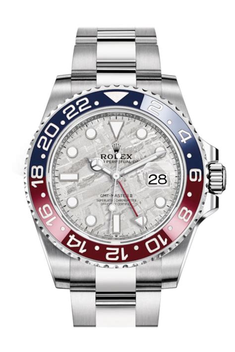 rolex metorite white gold|Rolex gmt master ii white gold.